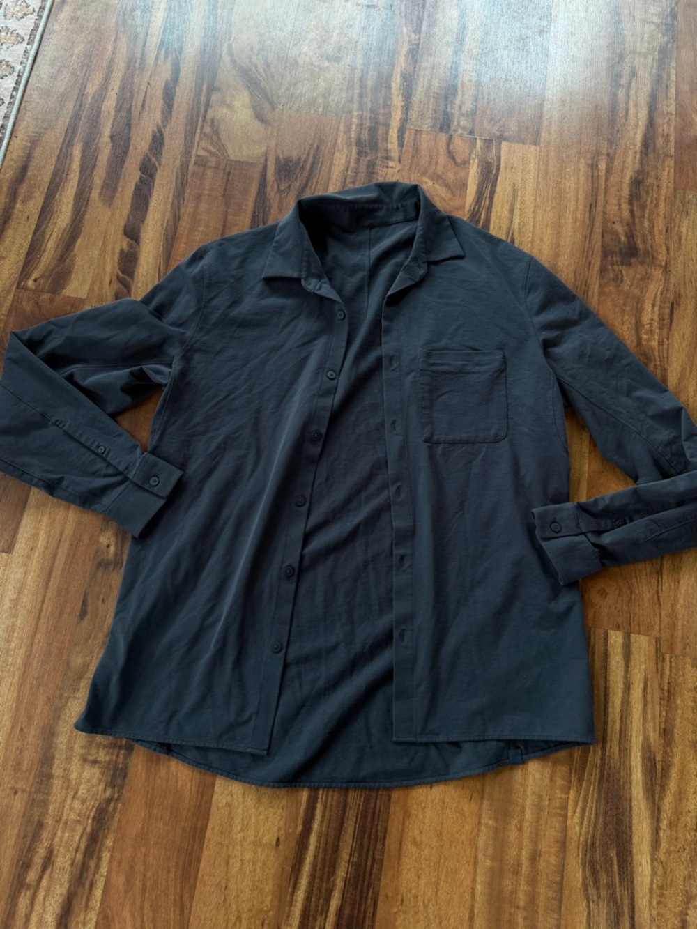 lululemon athletica Men's Long Sleeve Button-Up Shirt - Black